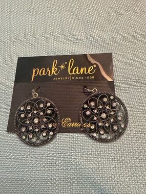 NWT Park Lane Black Crystal Drop Earrings
